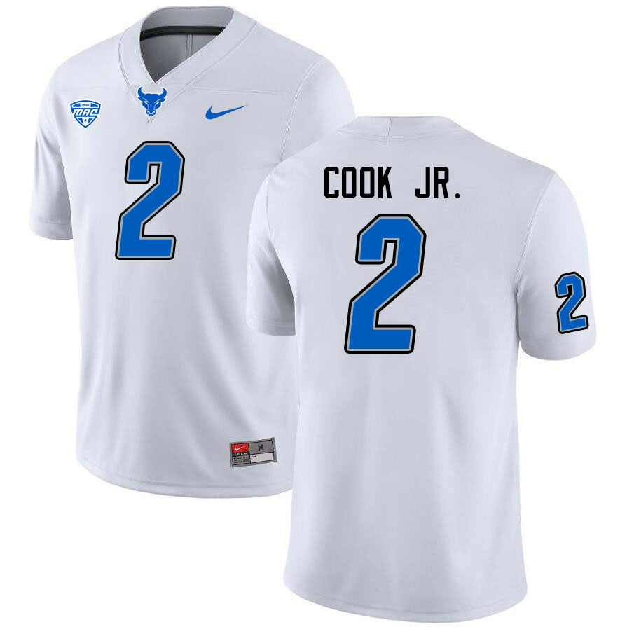 Buffalo Bulls #2 Ron Cook Jr. College Football Jerseys Stitched Sale-White